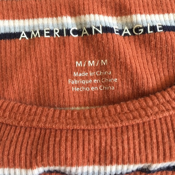 orange stripped fitted tee shirt - Picture 2 of 2